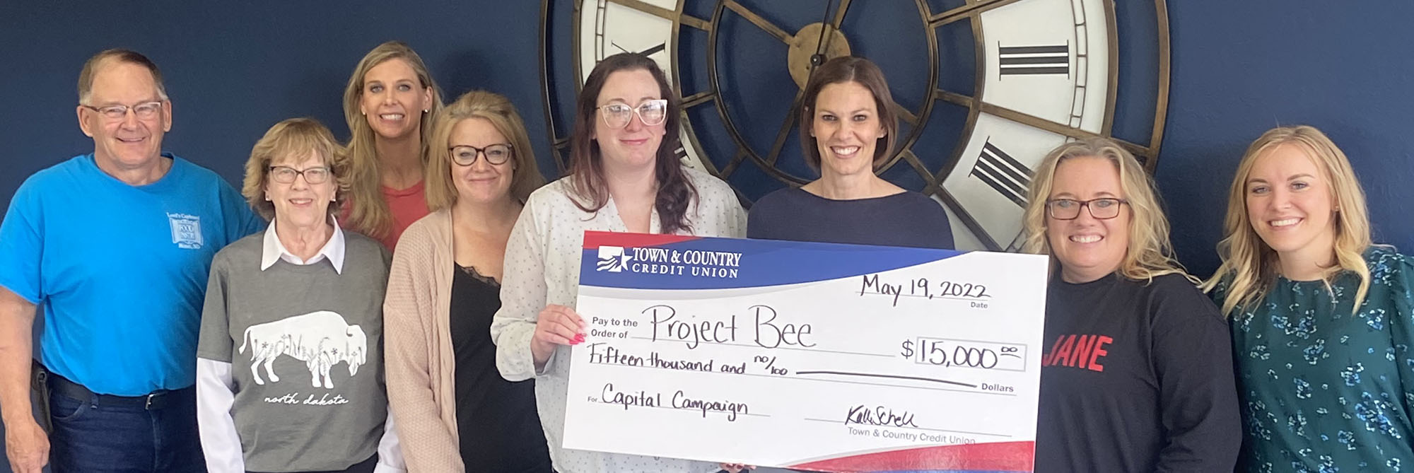 Project Bee Donation check presentation